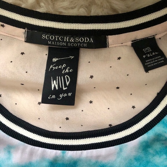 Scotch & Soda Flamingo & stars colourful Blouse - Picture 5 of 9